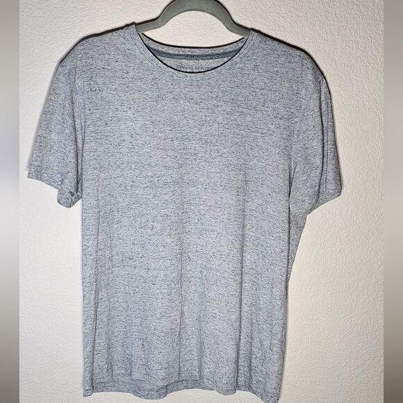 Banana republic soft wash gray short sleeve basic t-shirt top sz large - Picture 1 of 3